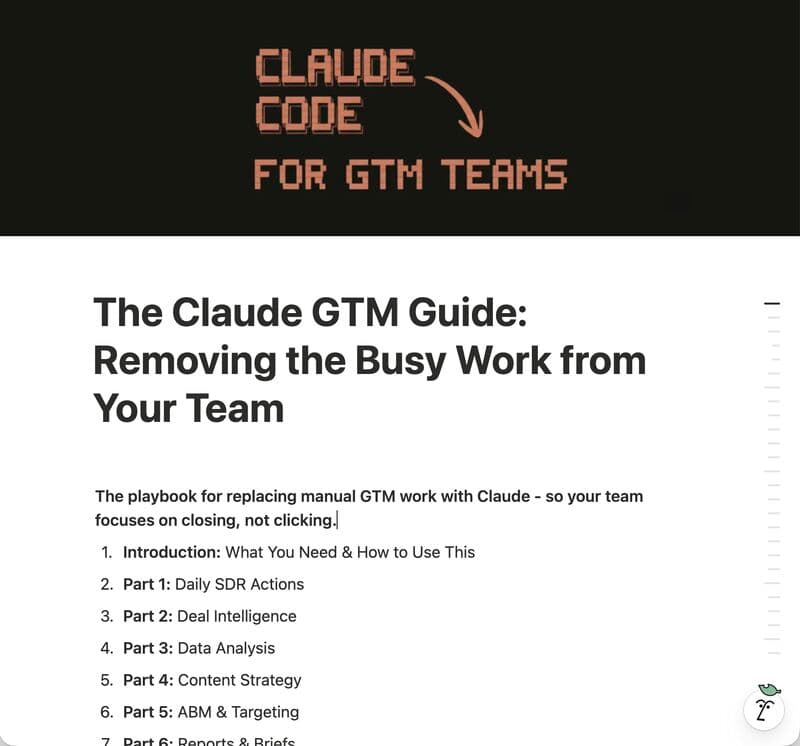 Claude Code for GTM Teams — removing the busy work